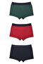 مجموعة من 3 قطع من Boxer Trunk Neo-gracia - أخضر داكن، بورجوندي، أزرق داكن - 5