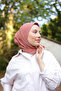 Hijab Cotton Cotton Scarf Dried Rose - 4