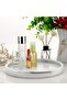 Fulya - White with Gray Transition Round Marble Tray "30cm"