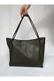 Khaki Green Shopper Briefcase School Business Bag Shoulder Bag Large Wide Daily Useful Stylish Bag - 6