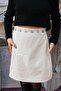 Adjustable Waist Linen Skirt - 5