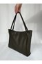 Khaki Green Shopper Briefcase School Business Bag Shoulder Bag Large Wide Daily Useful Stylish Bag - 4