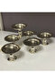 6-Piece Silver Coffee Side Turkish Delight Bowl, macaron holder, sugar bowl, presentation, coffee, treat bowl, groom Coffee Presentation - 2