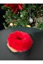 Fluffy Red Color Deer Feather Bagel Buckle - 3