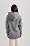 Hooded Printed Thick Sweatshirt Tunic - 6