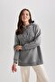 Hooded Printed Thick Sweatshirt Tunic - 4