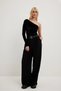 Single Sleeve Flexible Velvet Stylish Crop Blouse - 3