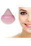 2Pcs Pink Triangle Cotton Washable Velvet Puff Face Contour Makeup Cloth Sponge Cosmetic Foundation - 3