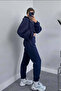 women's hooded body suit GTS020 - Navy - 2