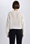 U2052Az/Er103 Defacto Women's Cardigan Ecru - 6