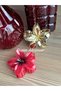 Luxury christmas custom gift lotus aloha floral clothespin buckle set metallic gold gold red custom boxed - 3