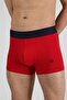 مجموعة من 3 قطع من Boxer Trunk Neo-gracia - أزرق داكن، أخضر داكن، أحمر - 4