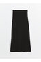Women's Extra Tight Fit Plain Knit Skirt - 2