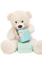 Chocolate New Year Special "Merry Christmas" 90 CM Plush Bear with Pouch and Christmas Hat and Bow Tie - 2