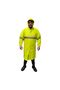Special Safety Written Reflective Yellow Top Coat Raincoat - 5