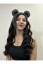 Puffy Knitted Winter Beanie Bandana with Cat and Bear Ears - 3