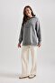 Hooded Printed Thick Sweatshirt Tunic - 2