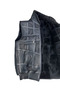 Patchwork Inside Fur-Outside Suede Genuine Leather Piping Collar Knitwear Detailed Vest - 5