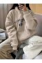 printed oversize unisex hooded sweatshirt - 4