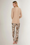 Nap Time Is Happy Women's High Quality Viscose 3 Button Long Sleeve Biscuit Pajamas Set - 3