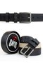 Special Boxed| Premium 100% Genuine Leather | Men's Denim-Fabric Trouser Belt | Soft Italian Leather Belt - 3