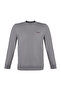 Men's Gray Crew Neck Embroidered Sweat