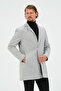 Light Gray Men's Slim Fit Regular Stamp Coat, Jacket, Coat - 2