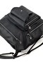 Women's Black Soft Washed Leather Both Shoulder and Backpack and Crossbody Bag - 3
