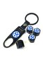 Valve Cover and Keychain Set for Volkswagen Polo 6R 2009-2016 (Blue-White)
