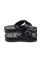 Women's Black Orthopedic Cross Strap Slippers - 2