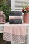 Point Anthracite Powder Hand and Face Towel Set 50X90 cm Set of 4