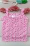 Baby Girl Pink Floral Strappy Cotton Undershirt Boxer Panties Underwear Set - 2
