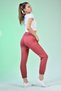 Women's Dried Rose High Waist Knitted Sweatpants with Elastic Waist and Ankle Pockets - 5