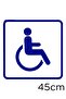 Disabled Car And Disabled Men's Vehicle Sign Sticker 45cm - Navy Blue