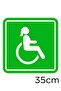 Disabled Car And Disabled Men's Car Sign Sticker 35cm - Green