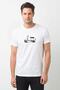 White Motor Scooter Illustration Scooter Vespa Printed White Men's Knitted Tshirt T-shirt Tee Shirt T Sh