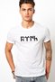 Göktürk Turkish Printed White Men's Knitted Tshirt T-shirt T-Shirt T Shirt