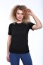 Women's Black Slim Fit T-Shirt