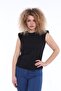 Women's Black Padded T-Shirt - 4
