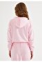 Women's Pink Regular Fit Zippered Hoodie Enjoy Cropped Zip - 4