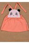 baby girl strapless salopette dress/bodysuit baby dress/panda detailed bodysuit dress