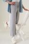 3-Piece Gray Women's Corduroy Comfortable Pants & Sweatpants, Casual Comfortable Home Wear Pajamas - 3
