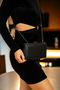 Black Color Stone Evening Bag Evening Bag Wedding Engagement Portfolio - 2