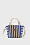 Women's Striped Mini Linen Tote Bag