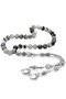 Non-Tarnish Metal Crescent Star Tasseled Globe Cut Rutile Quartz Natural Stone Rosary