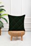 Menesa Home New Year's Themed Deer Pattern Red Striped Green Plaid Digital Printed 4-Piece Throw Pillow Cover - 3