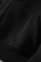 Women's Black Hooded Zippered Crop Cardigan - 4