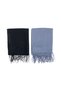Set of 2 Cotton Viscose Pashmina Shawl 180x70 Cm with Tassels High Quality 150 gr
