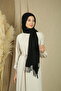 Set of 2 Cotton Viscose Pashmina Shawl 180x70 Cm with Tassels High Quality 150 gr - 4