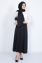 Women's Black Ribbed 160x65 Cm Shawl Scarf - 3